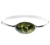 Beautiful Designer Silver Bangle with Baltic Amber - GL510