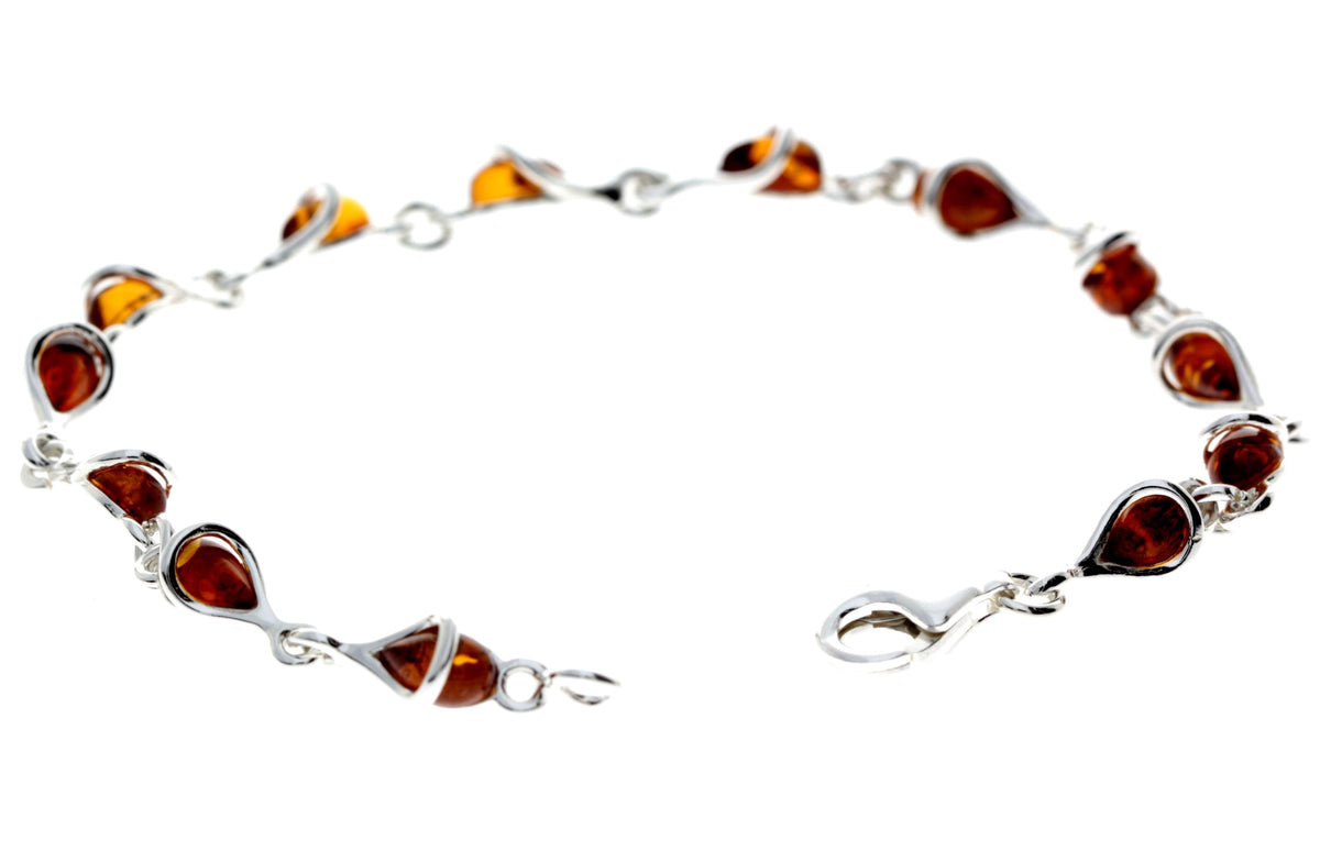 SilverAmber 925 Sterling Silber Brosche Mit Echtem Baltischen Bernstein - Klassiker 4022
