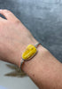 925 Sterling Silver & Genuine Cognac Baltic Amber Exclusive Bangle - BL0129