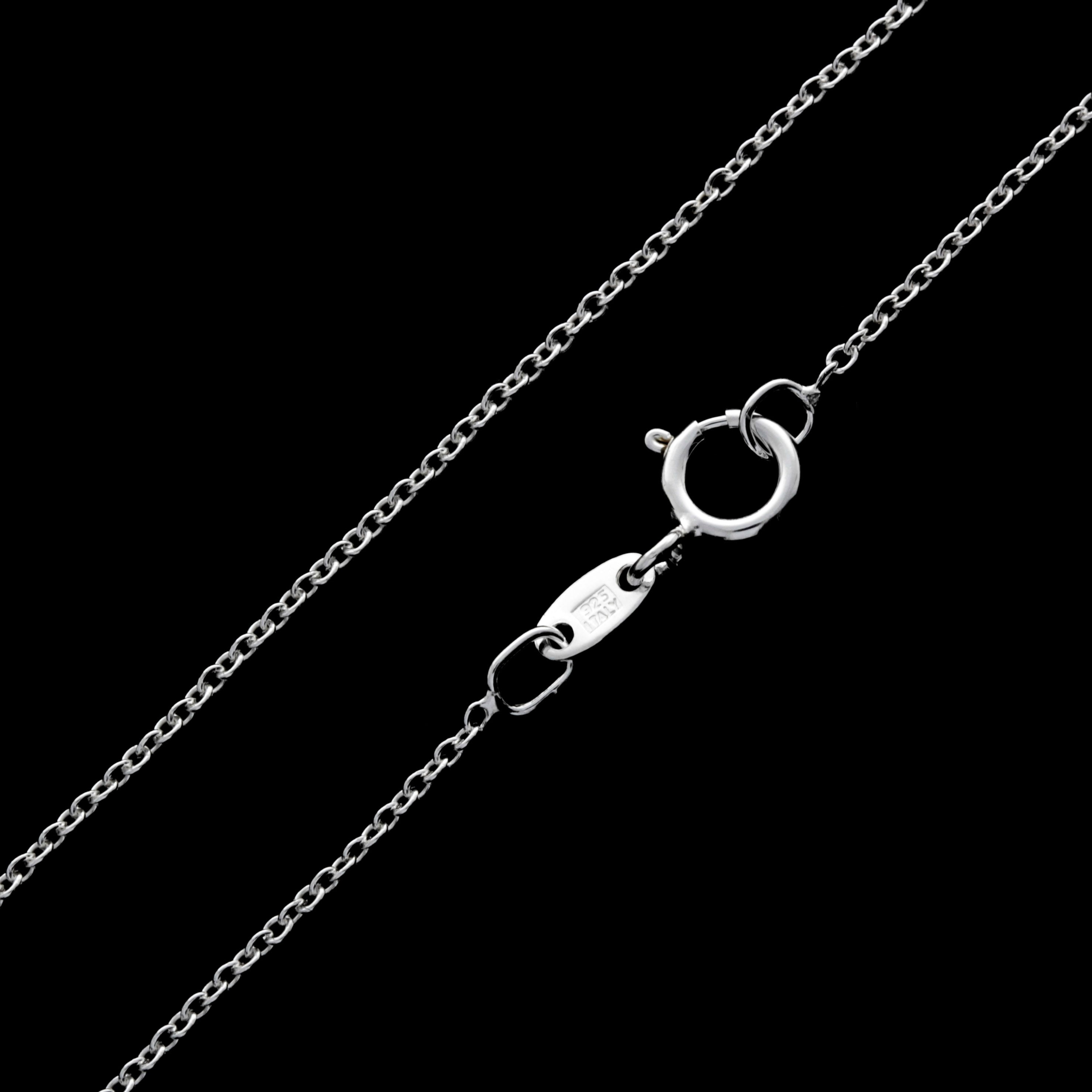 Made in Italy - 925 Sterling Silver Delicate Cable Trace Round Wire Chain - 1 mm - GCH011