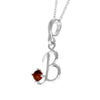 925 Sterling Silver & Genuine Baltic Amber Initials Alphabet Letters Pendant - AP