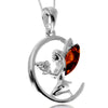 925 Steling Silver & Genuine Baltic Amber Fairytale Pendant - GL2047