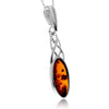 925 Steling Silver & Genuine Baltic Amber Classic Celtic Pendant - GL234