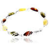 Beautiful Designer Silver Bracelet set with Baltic Amber - GL543