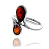 925 Sterling Silver & Baltic Amber Modern Designer Ring - GL729A