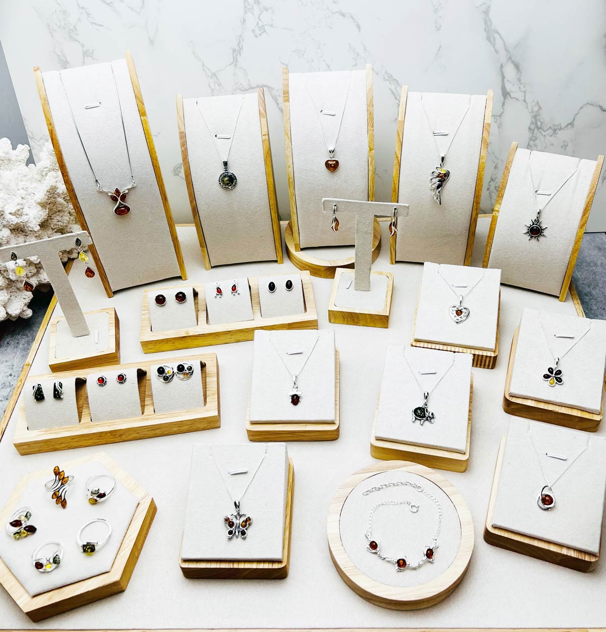 925 Sterling Silver & Genuine Baltic Amber Jewellery Starter Pack - SP1