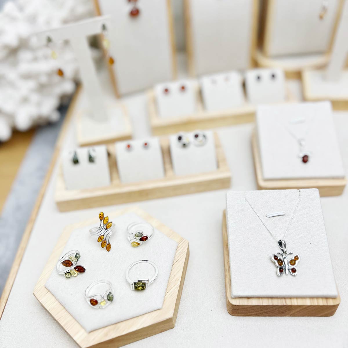 925 Sterling Silver & Genuine Baltic Amber Jewellery Starter Pack - SP1
