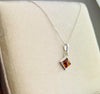 925 Sterling Silver & Genuine Baltic Amber  Modern Dial Pendant - 1760