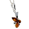 925 Sterling Silver & Genuine Baltic Amber Classic Pendant - 1848