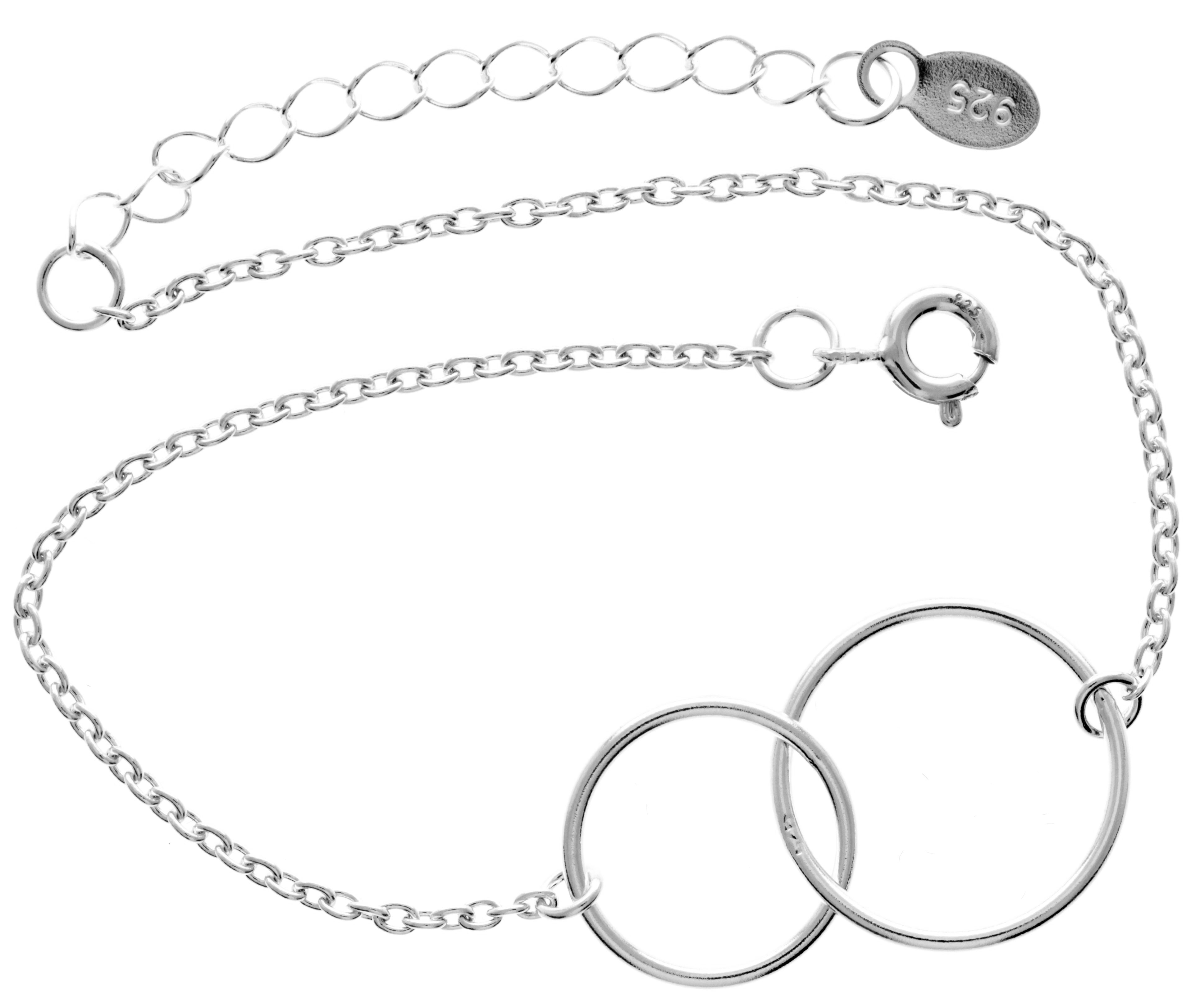 925 Sterling Silver Rhodium Plated  Karma Bracelet - PA-2100-B