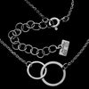 925 Sterling Silver Plain Rhodium Plated Karma Necklace - PL-3334-N