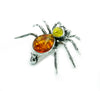 925 Sterling Silver & Baltic Amber Spider Brooch - 4152