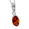 925 Sterling Silver & Genuine Baltic Amber Classic Small Pendant - 488