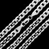 Made in Italy - 925 Sterling Silver 4mm Thick Curbs Chain - PD-IT-100-N