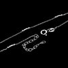 925 Sterling Silver Anti-Tarnish Coated Triple Beads Plain Anklet Bracelet with extender - GA-ANK5