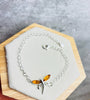 Beautiful Designer Silver Butterfly Bracelet set with Baltic Amber - GL534