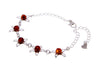 925 Sterling Silver & Baltic Amber Modern Adjustable Star Bracelet - GL527