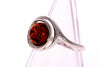 925 Sterling Silver & Baltic Amber Modern Designer Ring - GL700