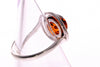 925 Sterling Silver & Baltic Amber Modern Designer Ring - GL700