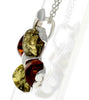 925 Sterling SIlver & Genuine Baltic Amber Lucky Clover Pendant  - GL283