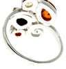 925 Sterling Silver & Baltic Amber Modern Ring - M718