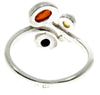 925 Sterling Silver & Baltic Amber Modern Ring - M720