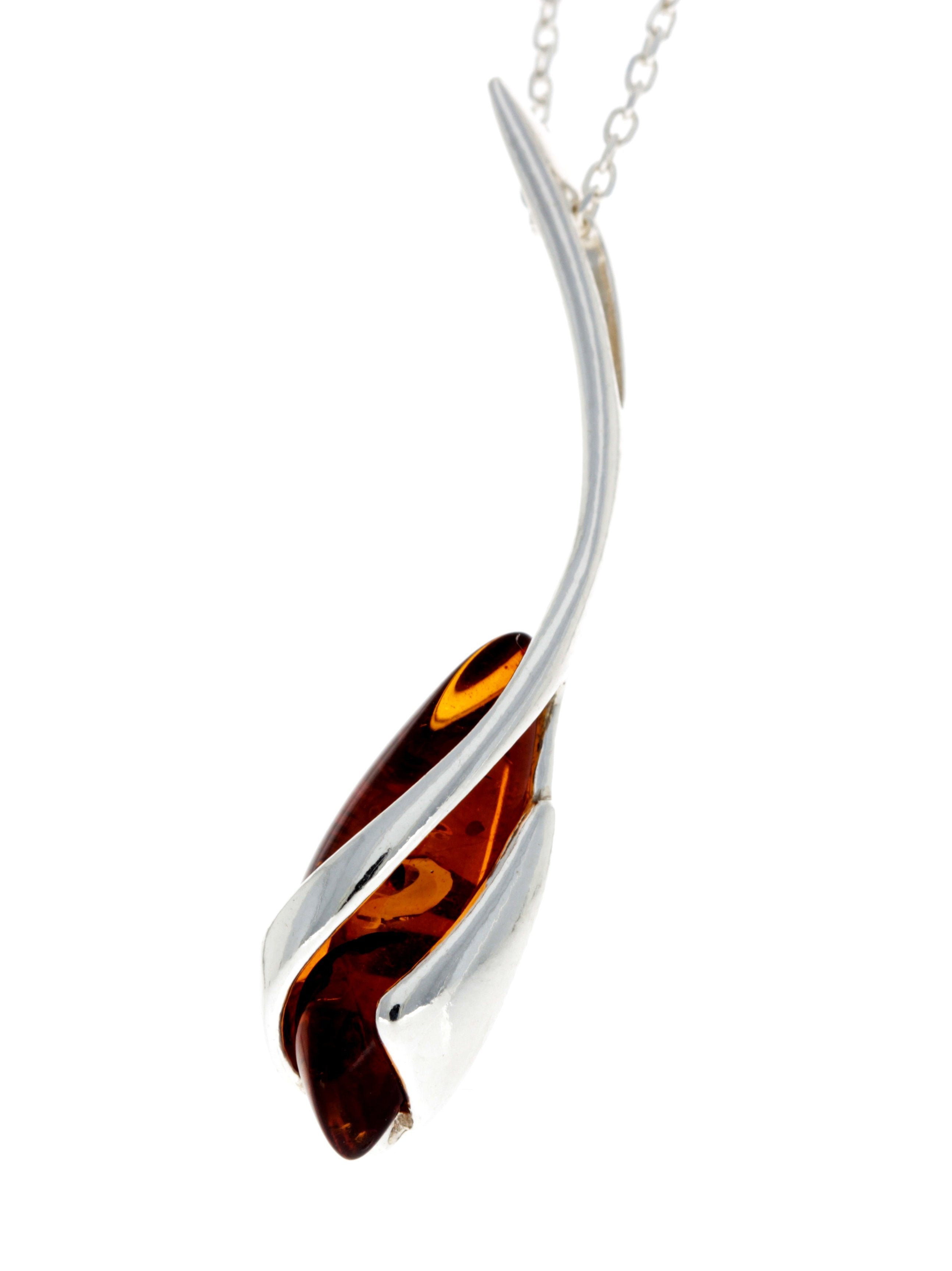 Designer Pendant with Baltic Amber Gemstone - GL307