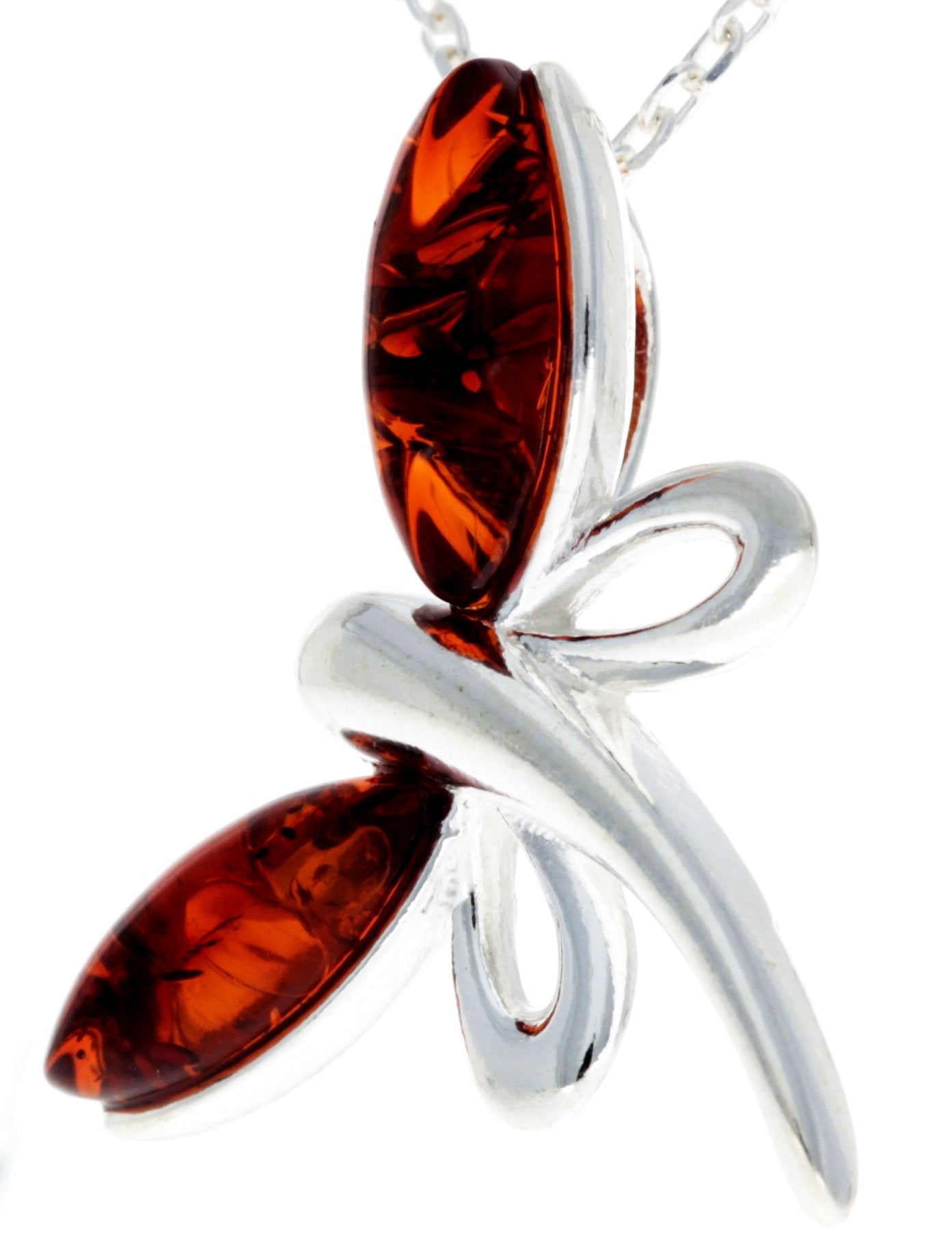 925 Sterling Silver Butterfly with Baltic Amber - GL362