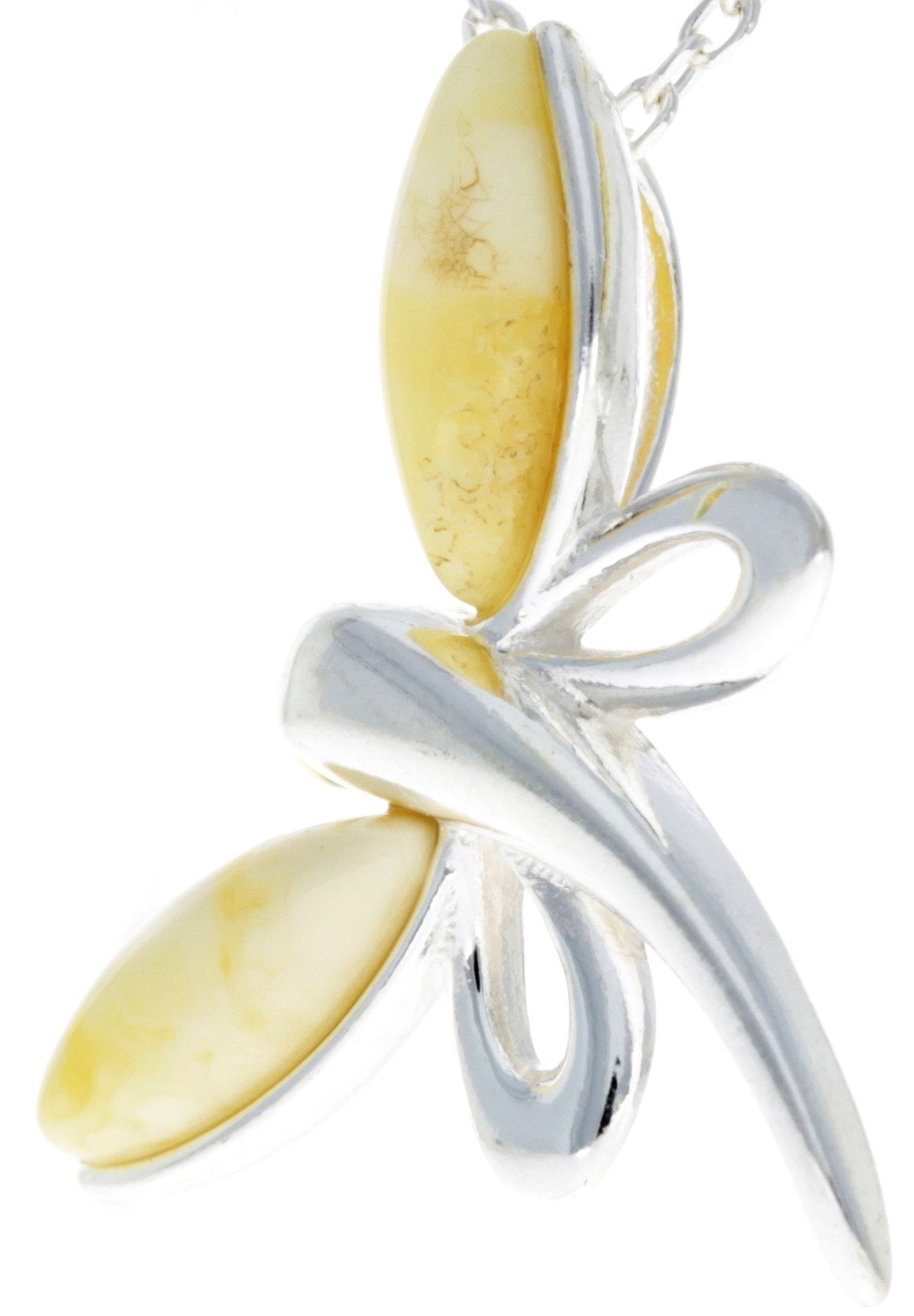 925 Sterling Silver Butterfly with Baltic Amber - GL362