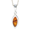 925 Sterling Silver & Baltic Amber Classic Pendant - K334