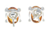 925 Sterling Silver & Baltic Amber Classic Oval Stud Earrings - GL028