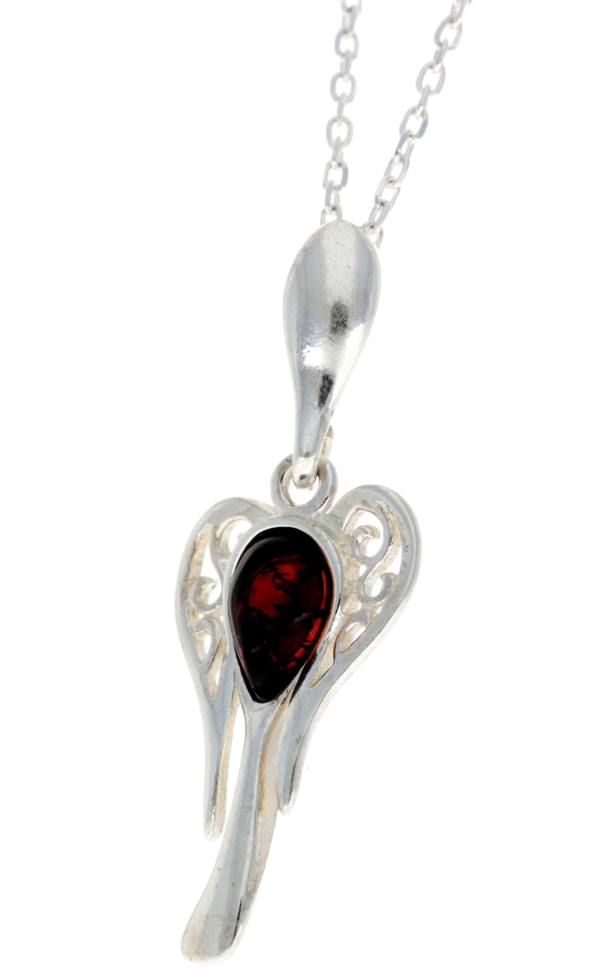 925 Sterling Silver Lucky Angel with Baltic Amber - GL383