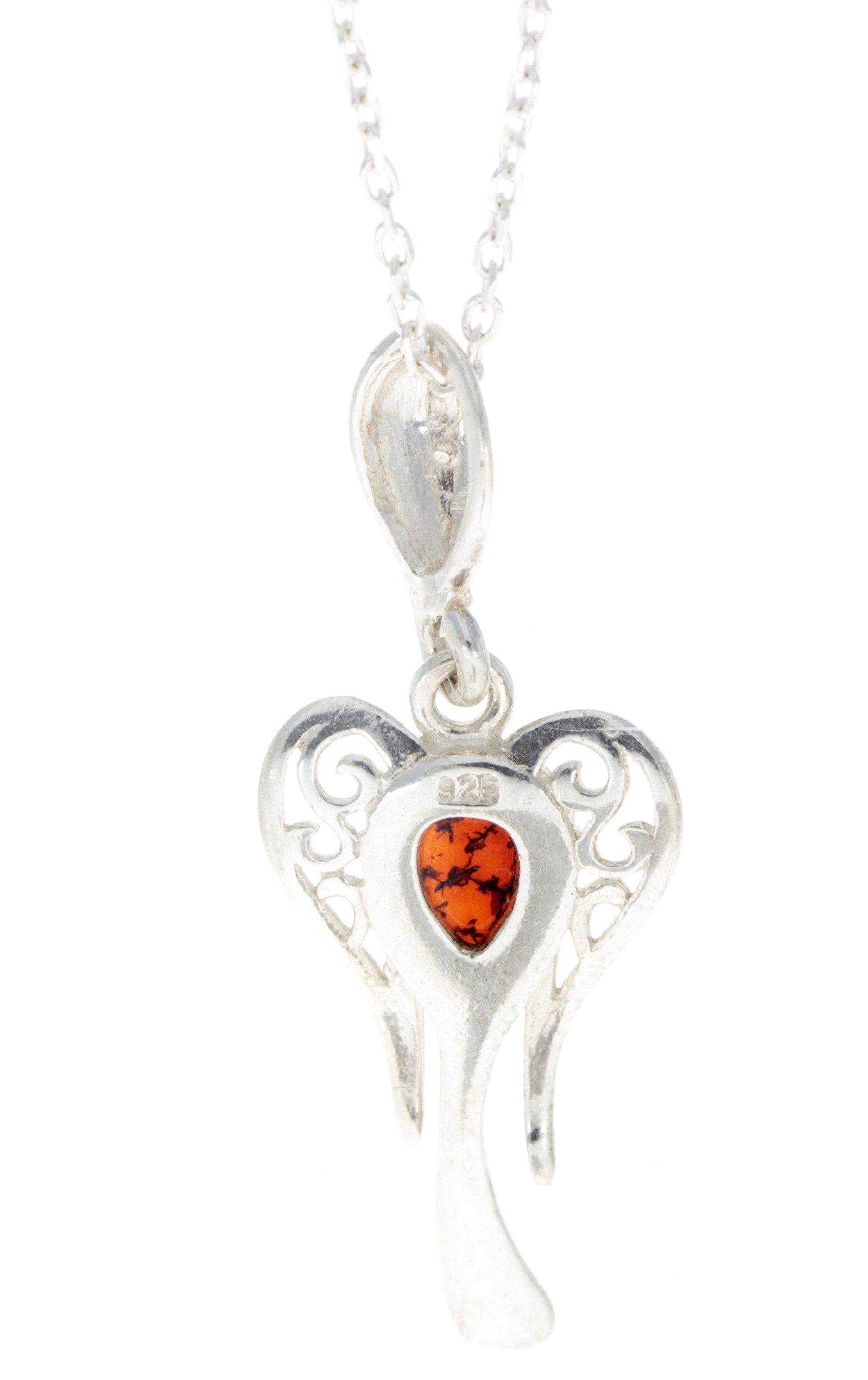 925 Sterling Silver Lucky Angel with Baltic Amber - GL383