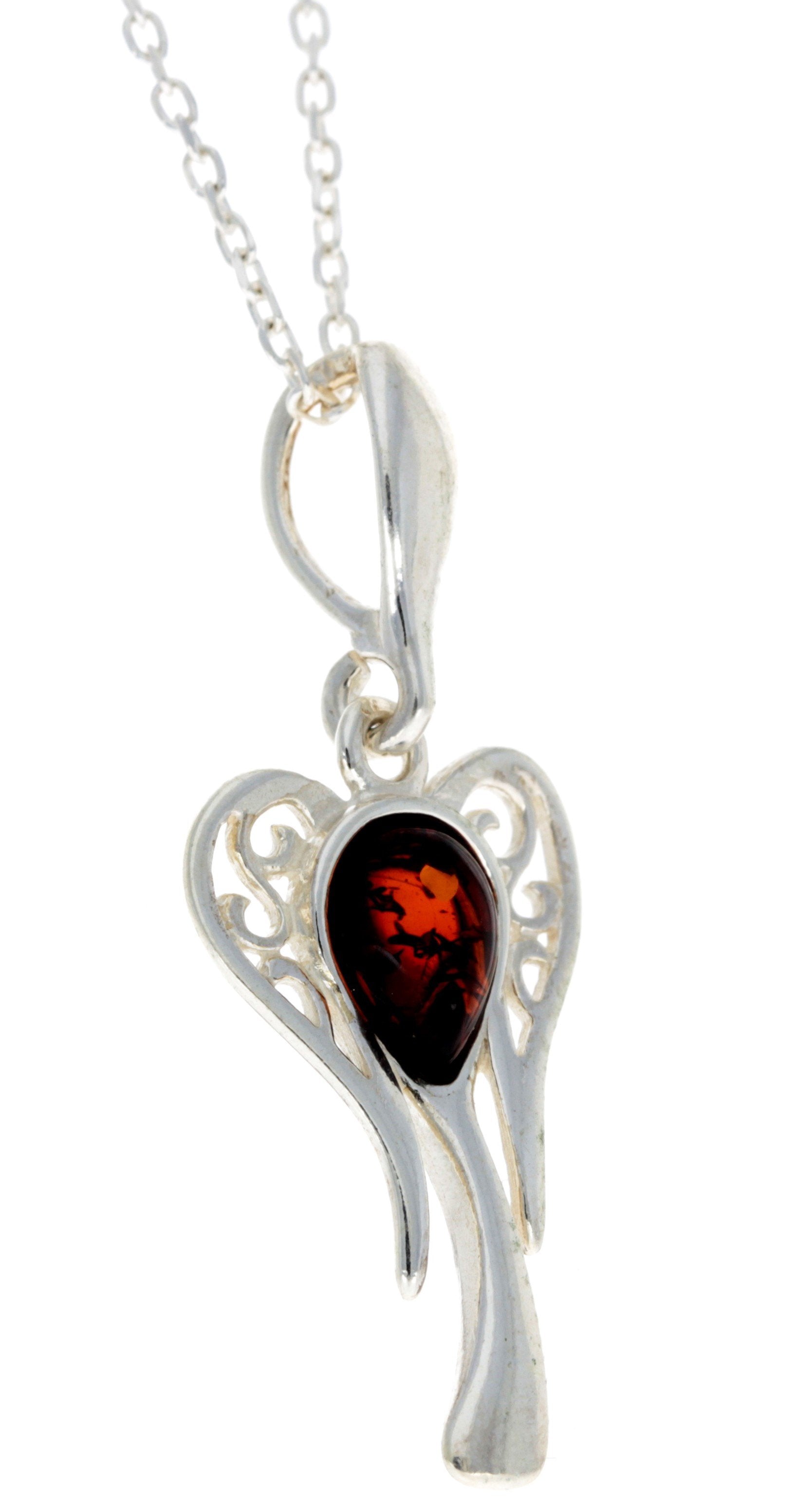 925 Sterling Silver Lucky Angel with Baltic Amber - GL383