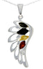 925 Sterling Silver Lucky Angel Wing with Baltic Amber - GL367