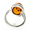 925 Sterling Silver & Baltic Amber Classic Adjustable Ring - GL464