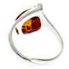 925 Sterling Silver & Baltic Amber Modern Adjustable Ring - GL469