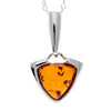 925 Sterling Silver & Baltic Amber Triangle Modern Pendant - GL2001