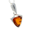 925 Sterling Silver & Baltic Amber Triangle Modern Pendant - GL2001