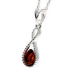 925 Sterling Silver & Baltic Amber Infinity Pendant - GL393