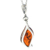 925 Sterling Silver & Baltic Amber Modern Pendant - GL395