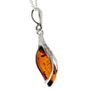 925 Sterling Silver & Baltic Amber Modern Pendant - GL395