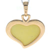 925 Sterling Silver Gold Plated & Baltic Amber Heart Engraved Pendant - AF204