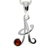 925 Sterling Silver & Baltic Amber Alphabet Letters Pendant - GL2003