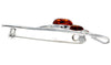 925 Sterling Silver & Baltic Amber Modern Brooch - 4029