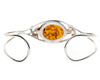 925 Sterling Silver & Baltic Amber Bangle - GL511