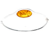 Beautiful Designer Silver Bangle with Baltic Amber - GL510