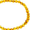 Genuine Baltic Amber Elastic Bracelet Unisex - Faceted Amber Beads 5x5 mm - BT0165