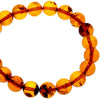 Genuine Baltic Amber Elastic Bracelet Unisex - Perfect balls from 6 to 9 mm - BT0164