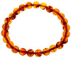 Genuine Baltic Amber Elastic Bracelet Unisex - Perfect balls from 6 to 9 mm - BT0164